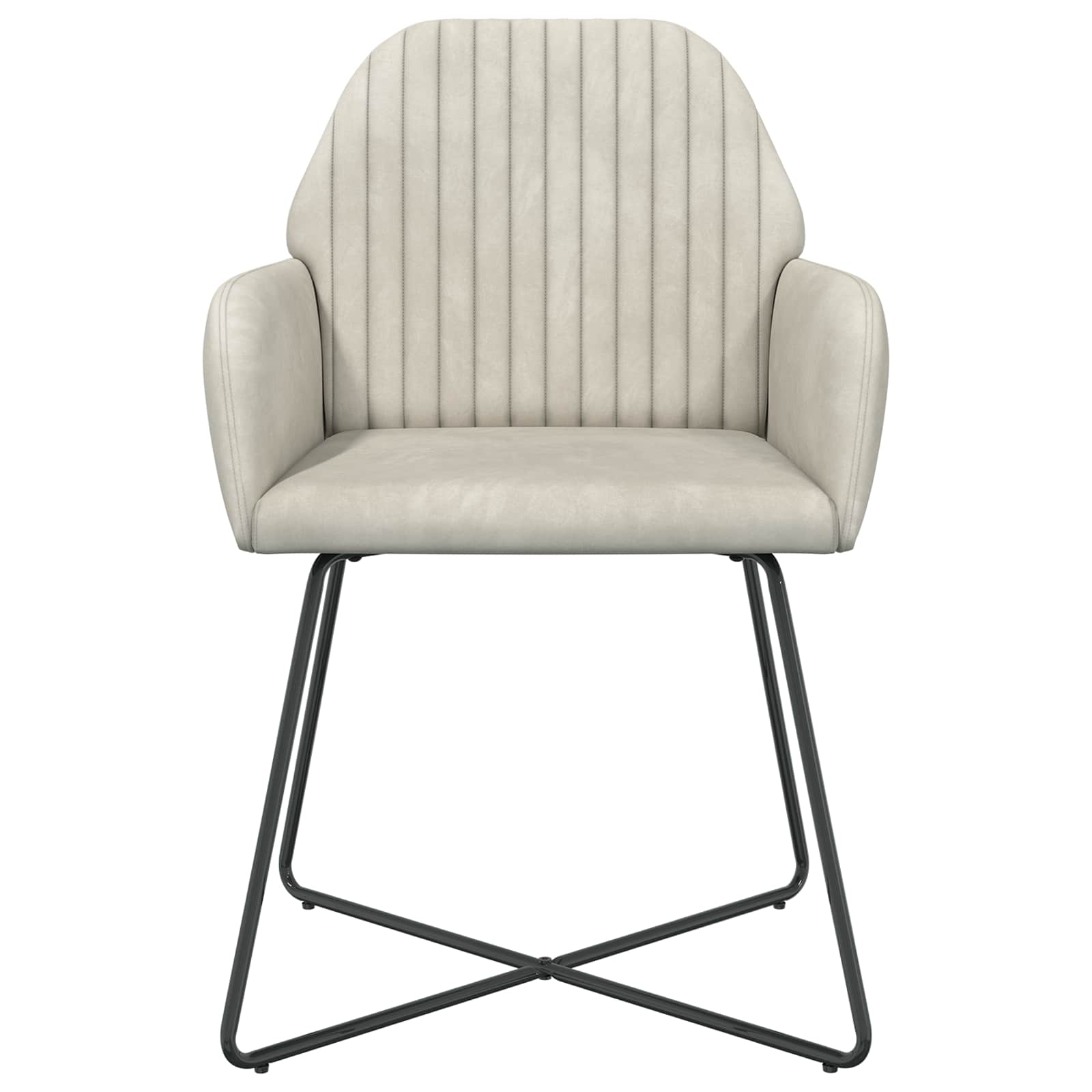 Trpezarijske stolice 2 pcs Baršun Krem 55 x 50 x 84 cm