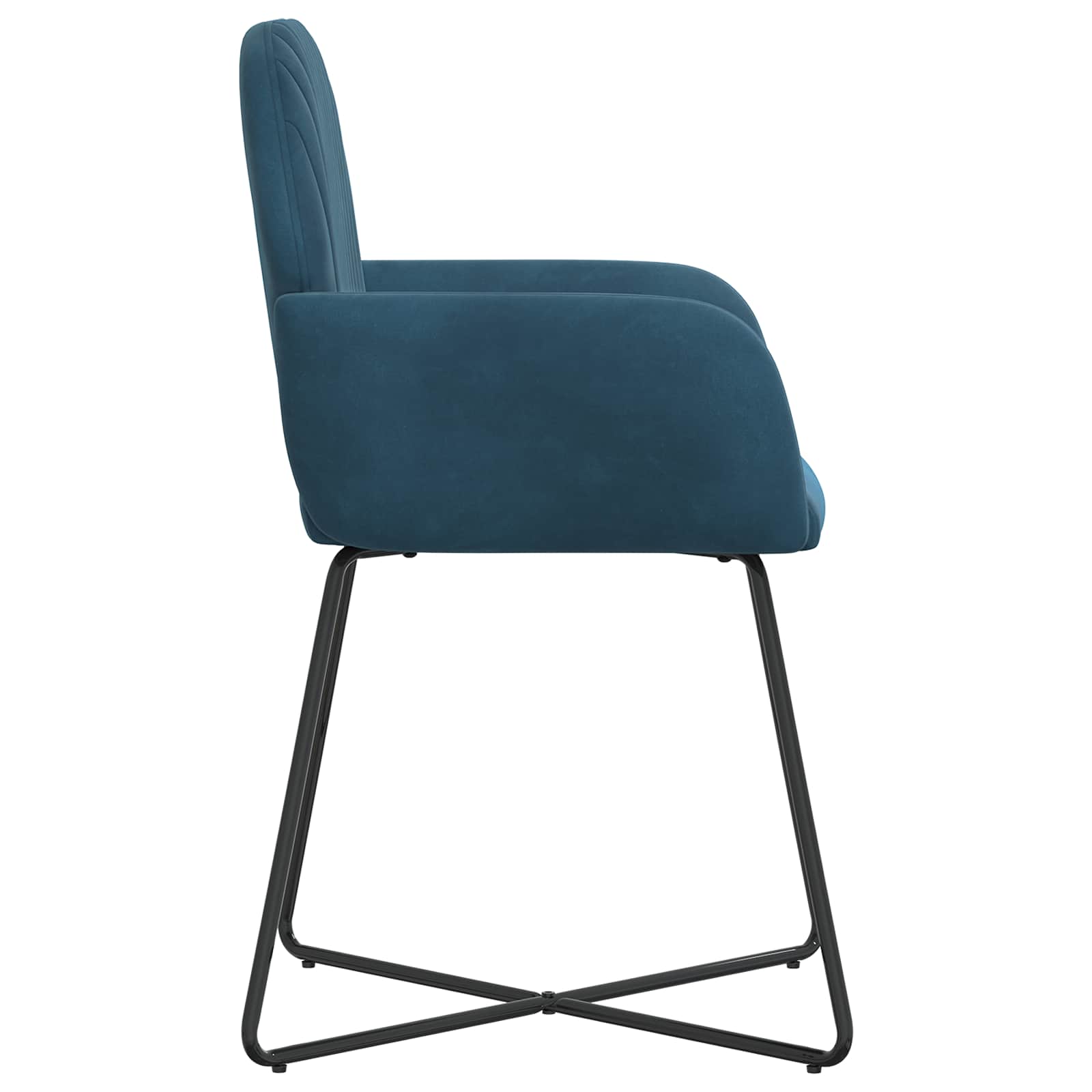 Trpezarijske stolice 2 pcs Baršun Plava 55 x 50 x 84 cm