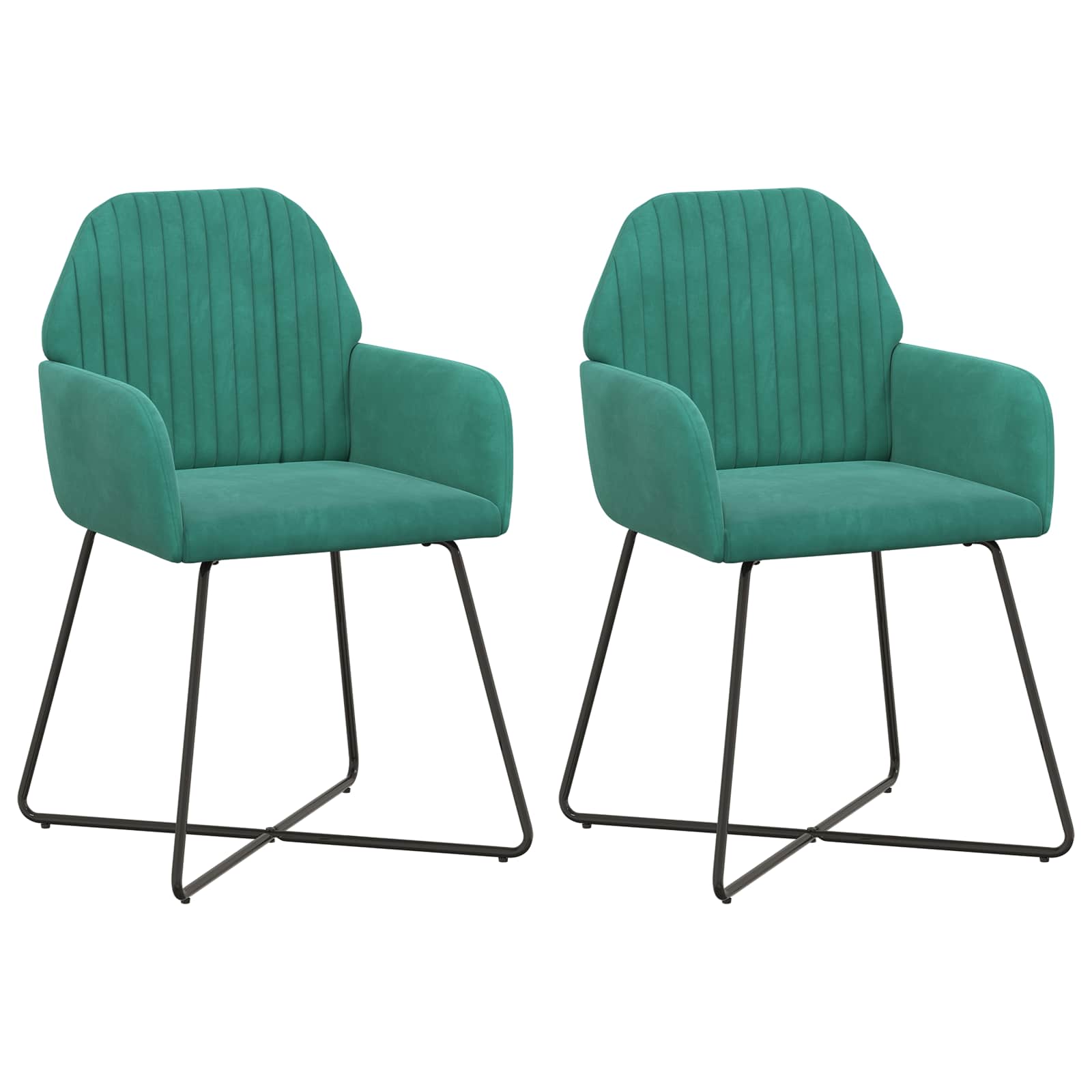 Trpezarijske stolice 2 pcs Baršun Tirkizna 55 x 50 x 84 cm