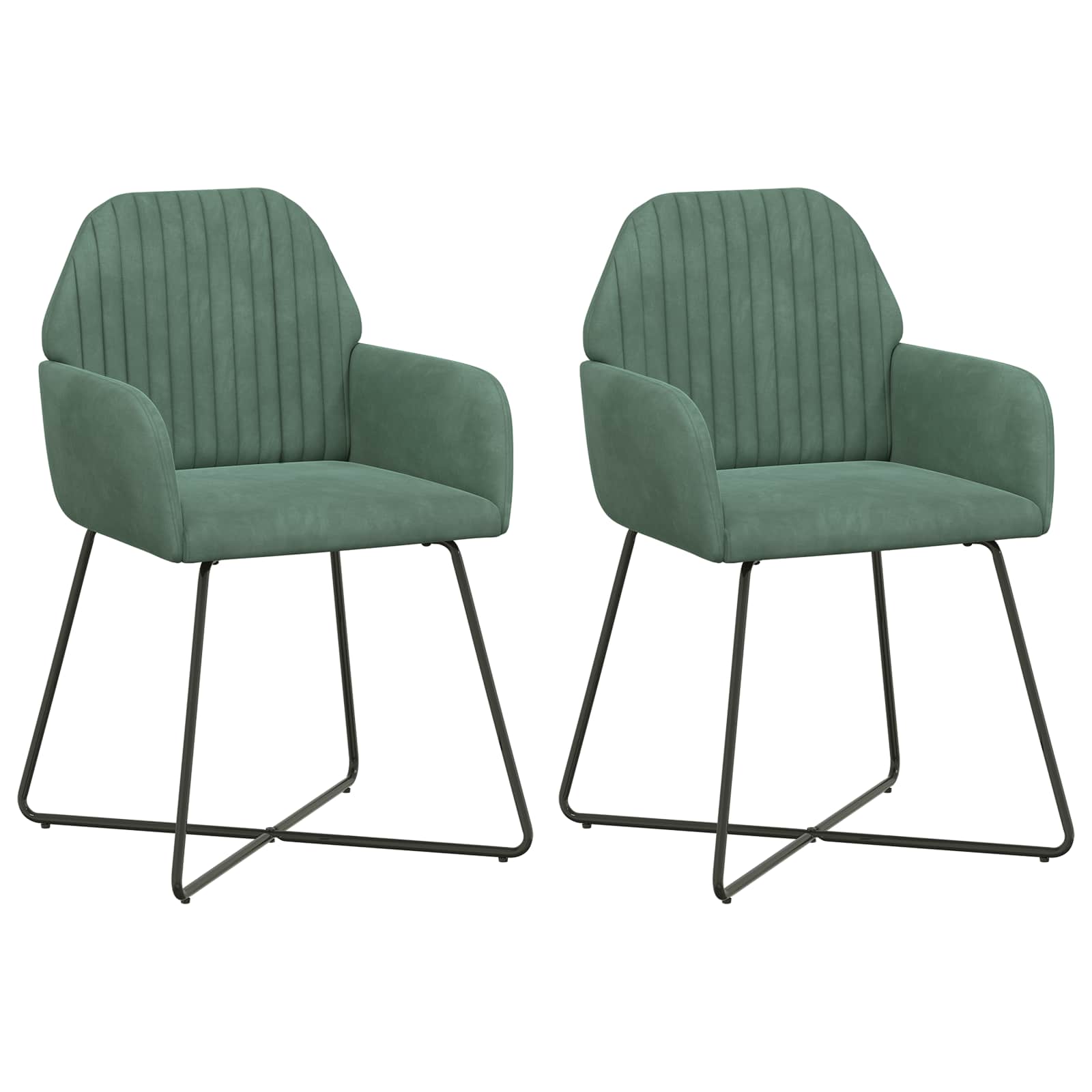 Trpezarijske stolice 2 pcs Baršun Morska zelena 55 x 50 x 84 cm