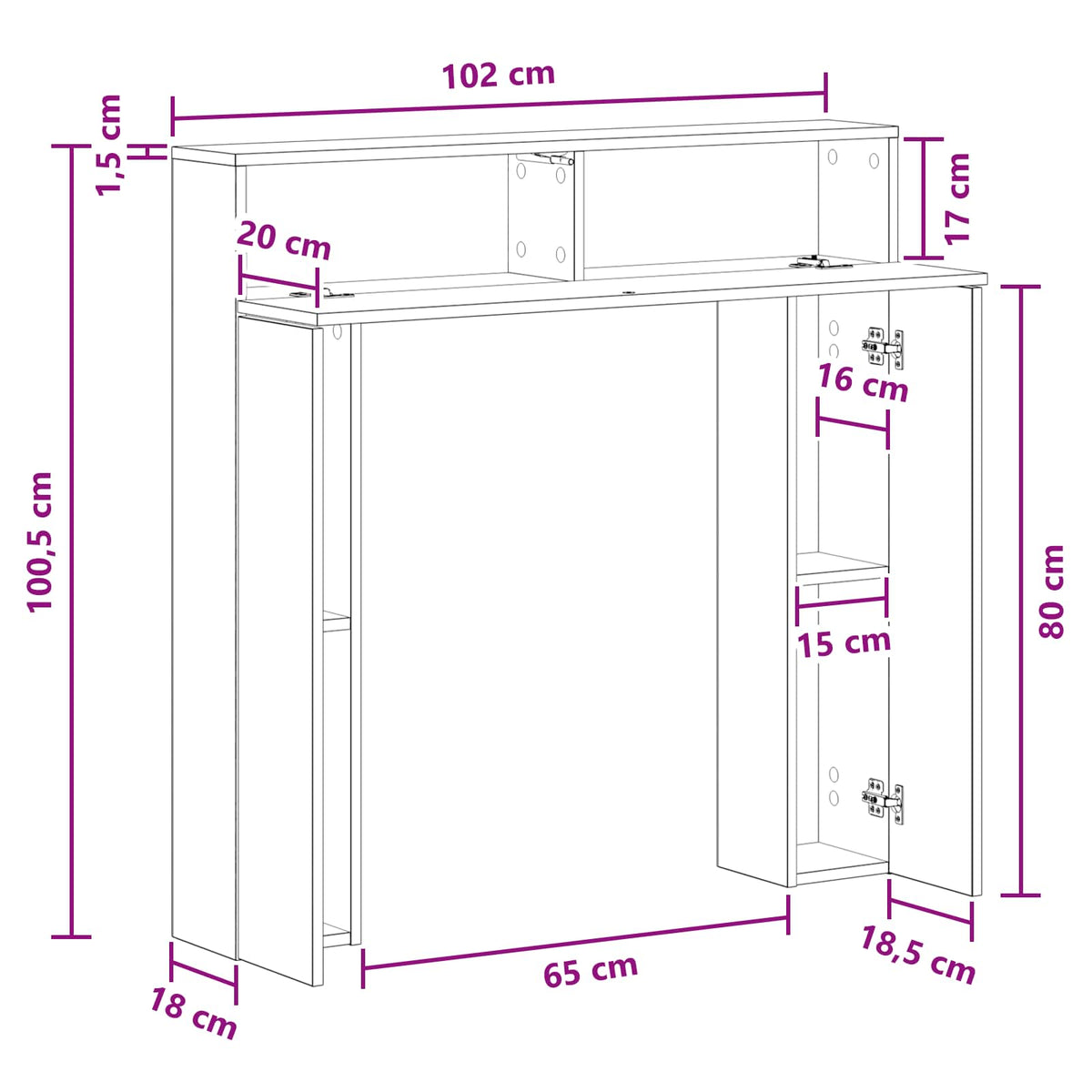 Okvir za kamin Staro drvo 102 x 18 x 100,5 cm Konstruirano drvo