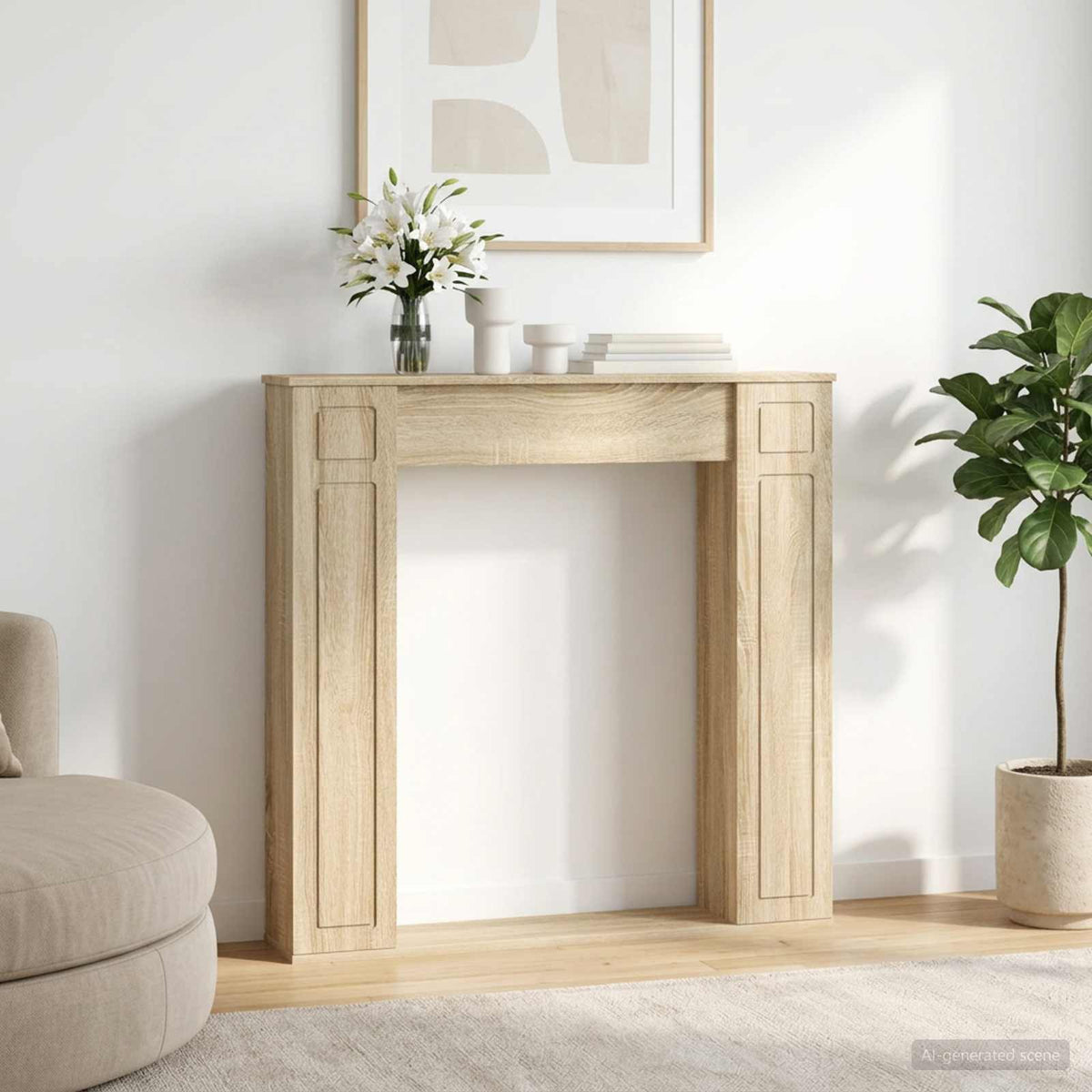 Okvir za kamin 100 x 20 x 100 cm Konstruirano drvo
