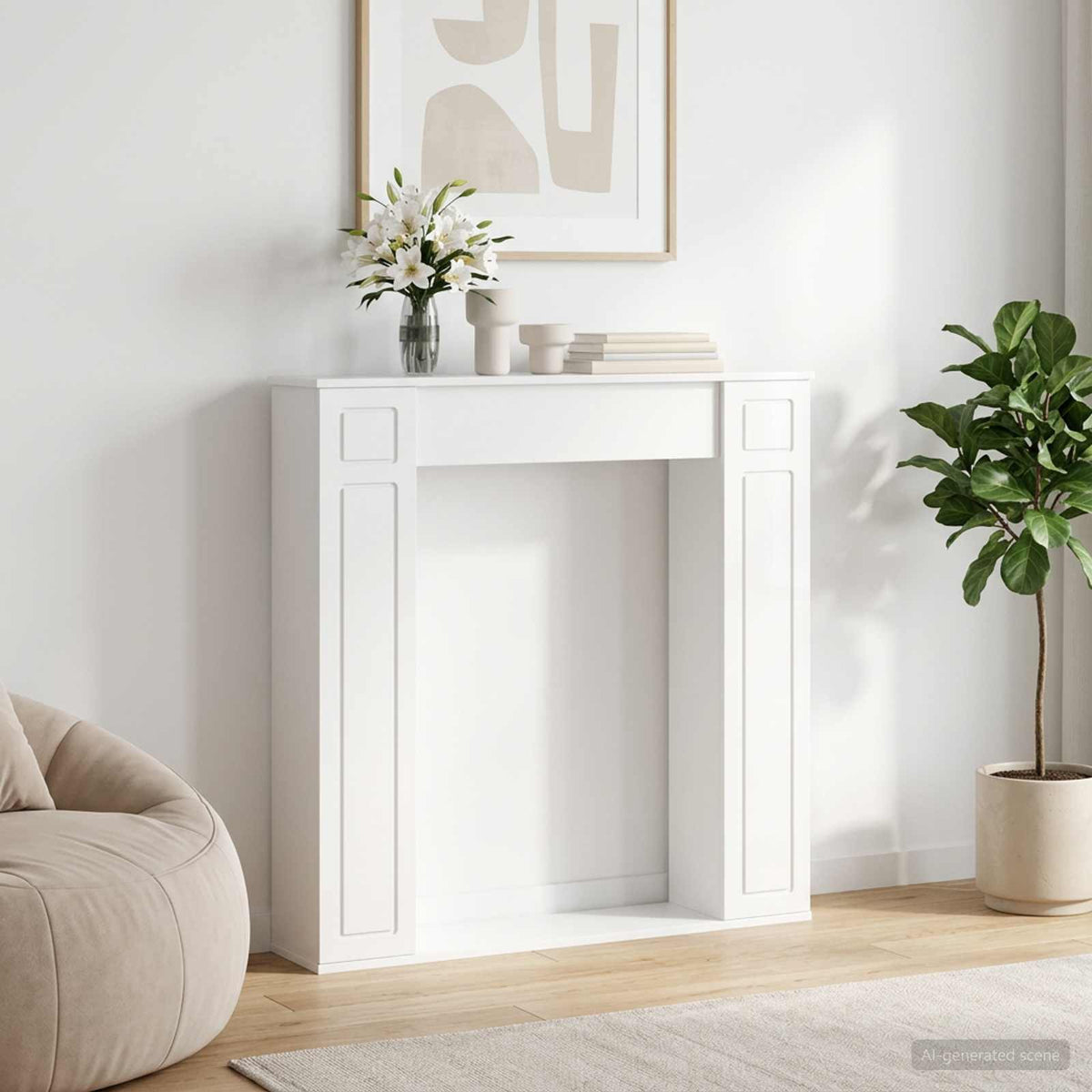 Okvir za kamin 100 x 20 x 100 cm Konstruirano drvo
