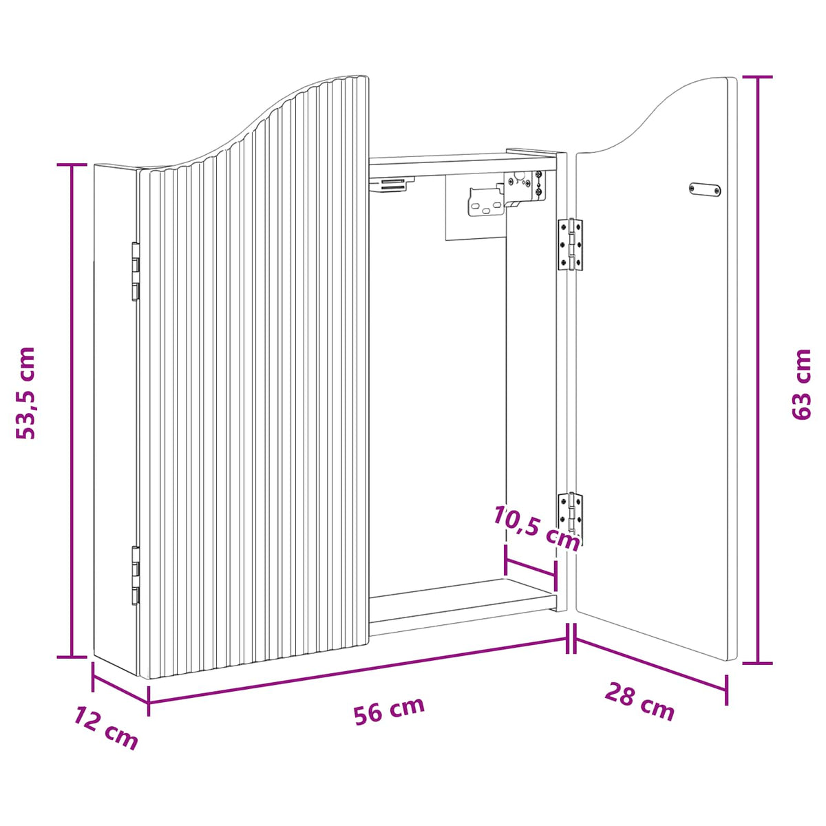 Kabinet za mete Siva Sonoma 56 x 12 x 63 cm Konstruirano drvo