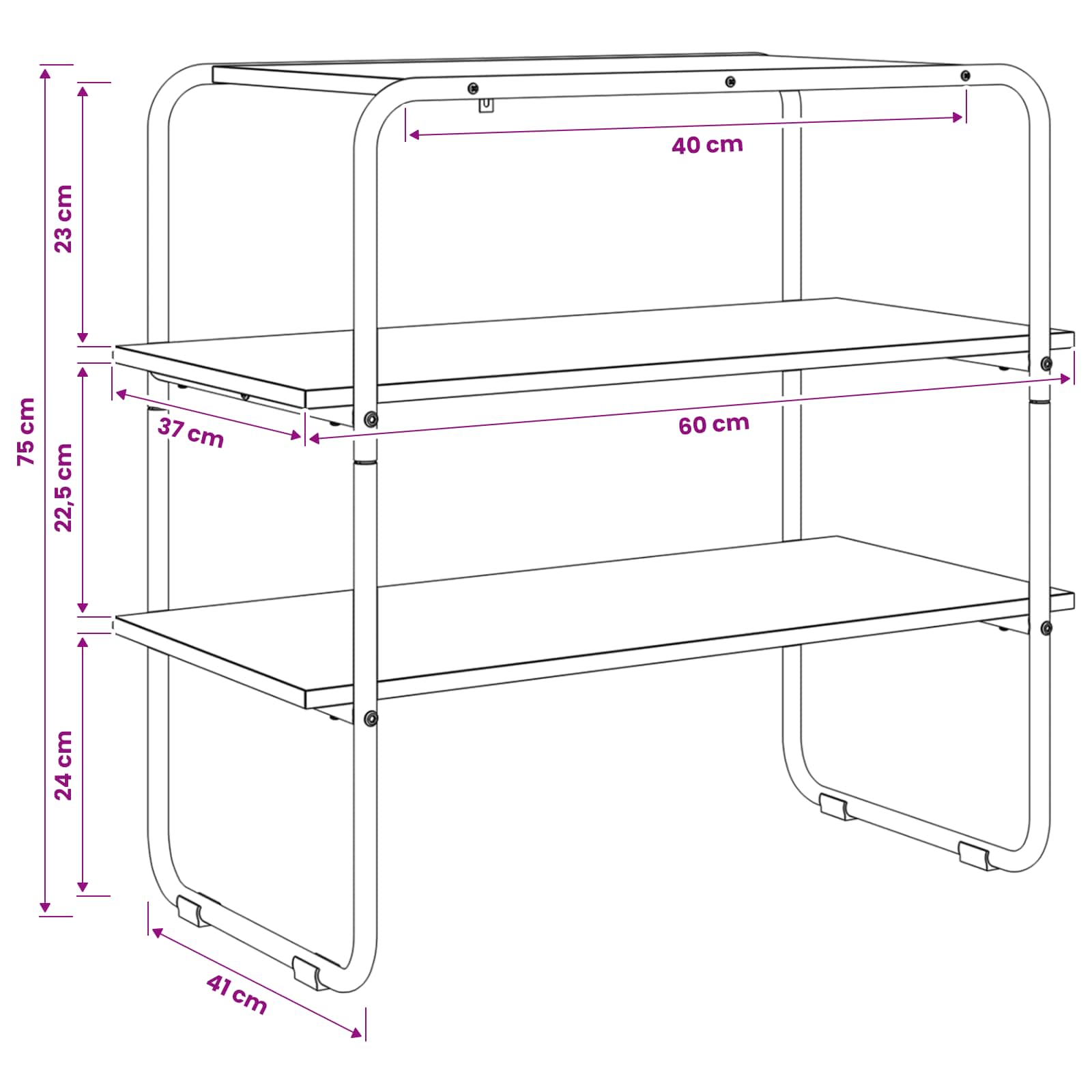 Konzolna stolica Staro drvo 60 x 41 x 75 cm Konstruirano drvo