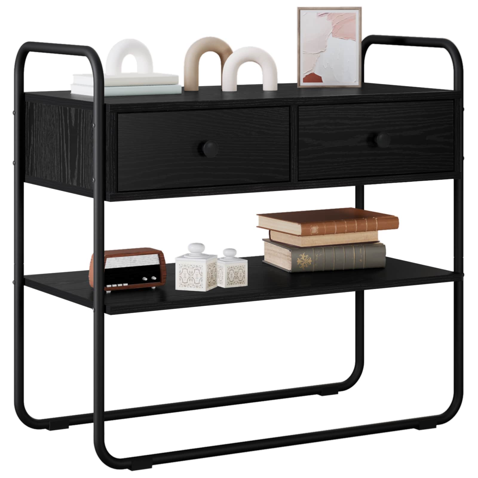 Konzolna stolica Crni hrast 80 x 40 x 75 cm Konstruirano drvo