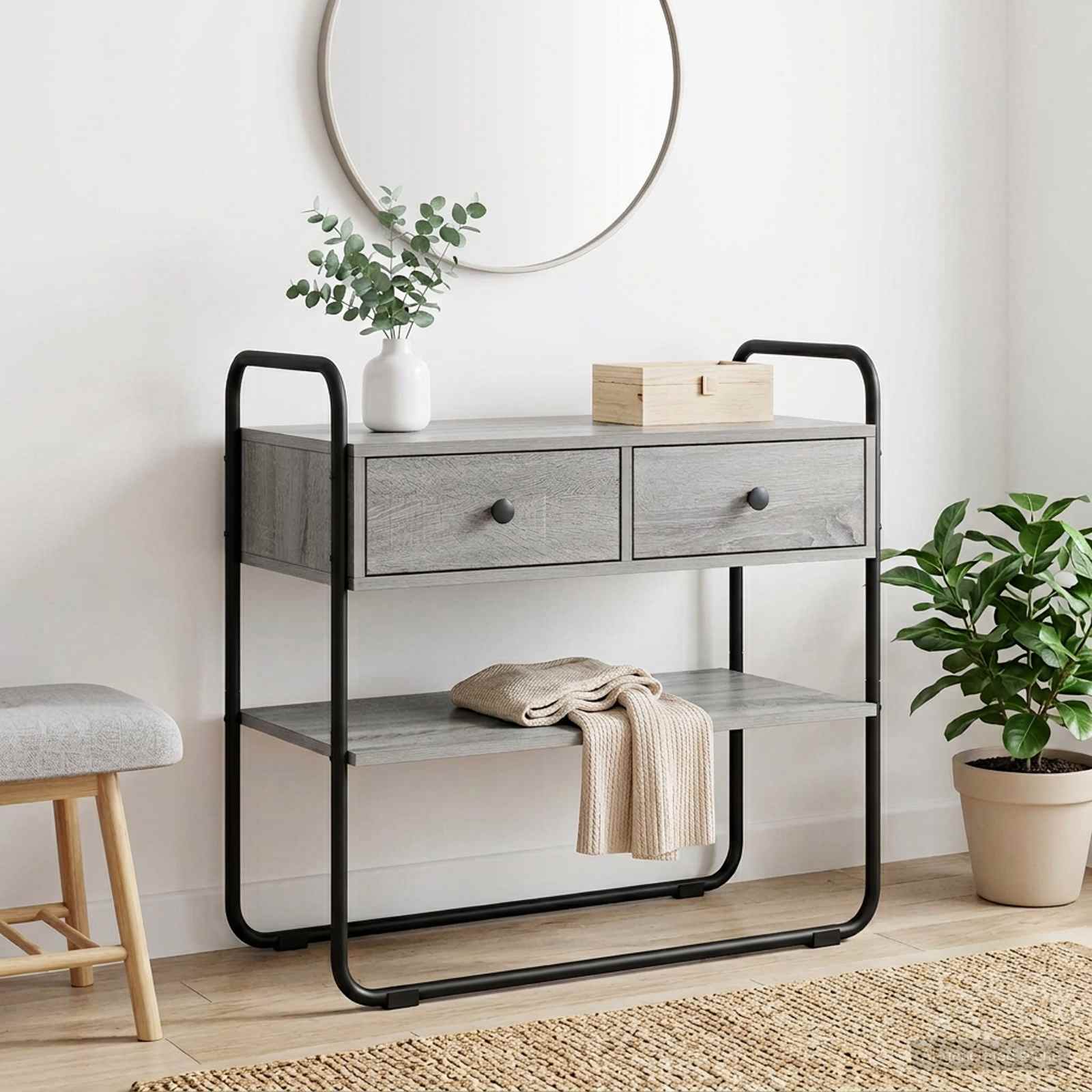 Konzolna stolica Siva Sonoma 80 x 40 x 75 cm Konstruirano drvo
