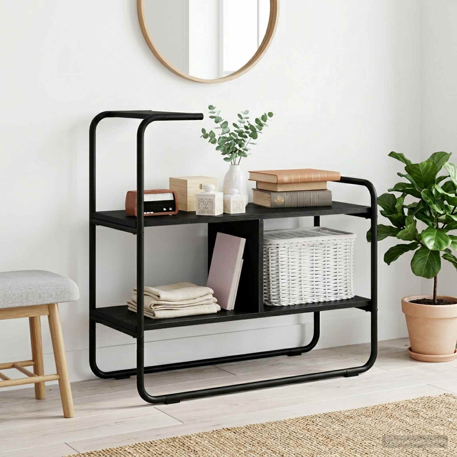 Konzolna stolica Crni hrast 80 x 35 x 75 cm Konstruirano drvo