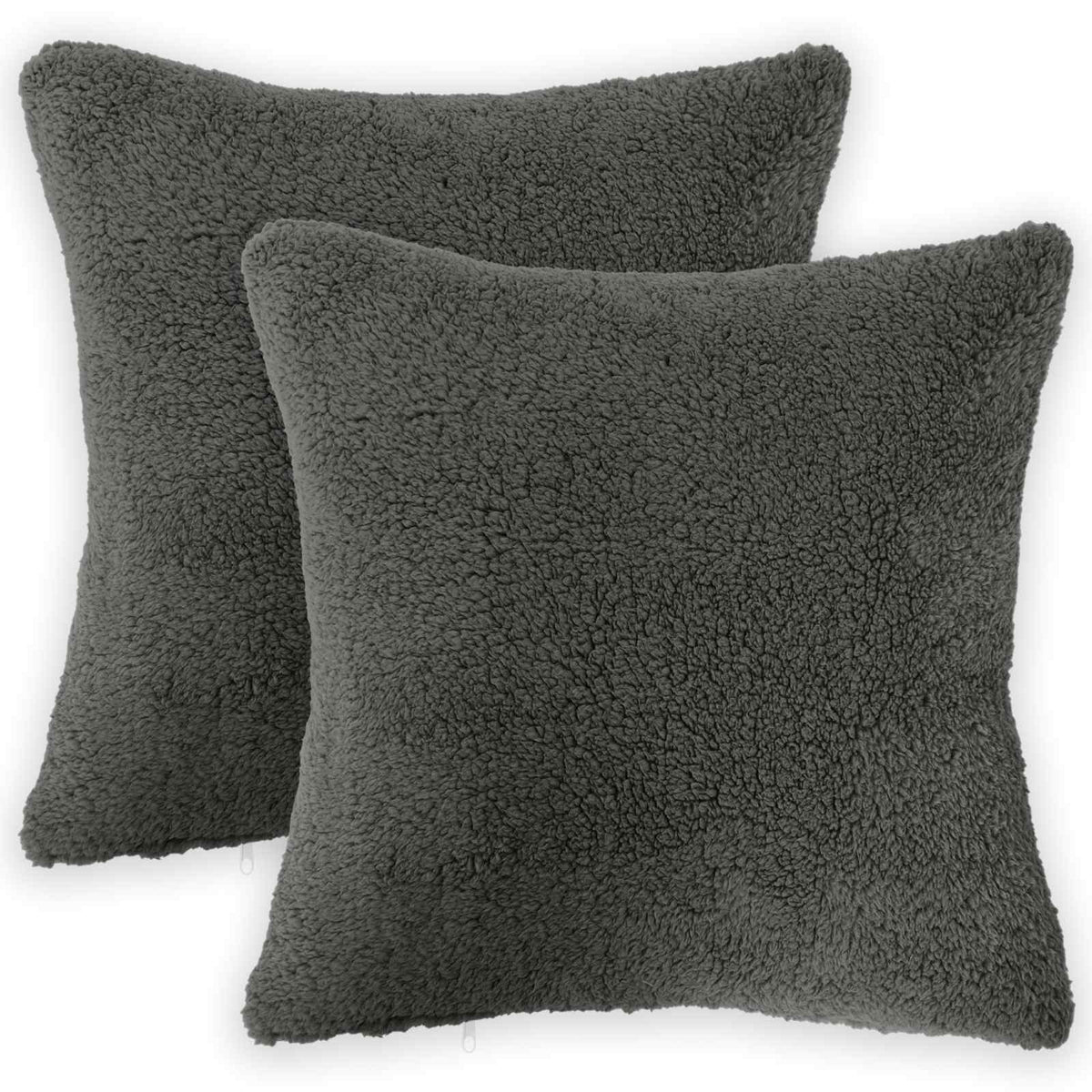 Presvlaka za jastuk 2 pcs HEERLEN Tamnosiva 30 x 30 cm Bouclé