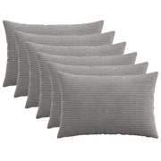 Presvlaka za jastuk 6 pcs HEERLEN Svjetlosiva 30 x 50 cm Kord