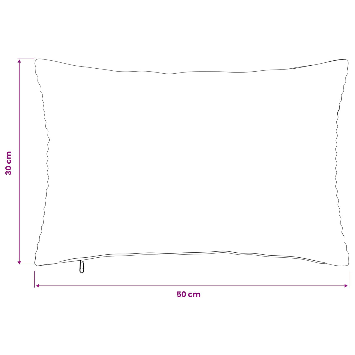 Presvlaka za jastuk 6 pcs HEERLEN Svjetlosiva 30 x 50 cm Kord