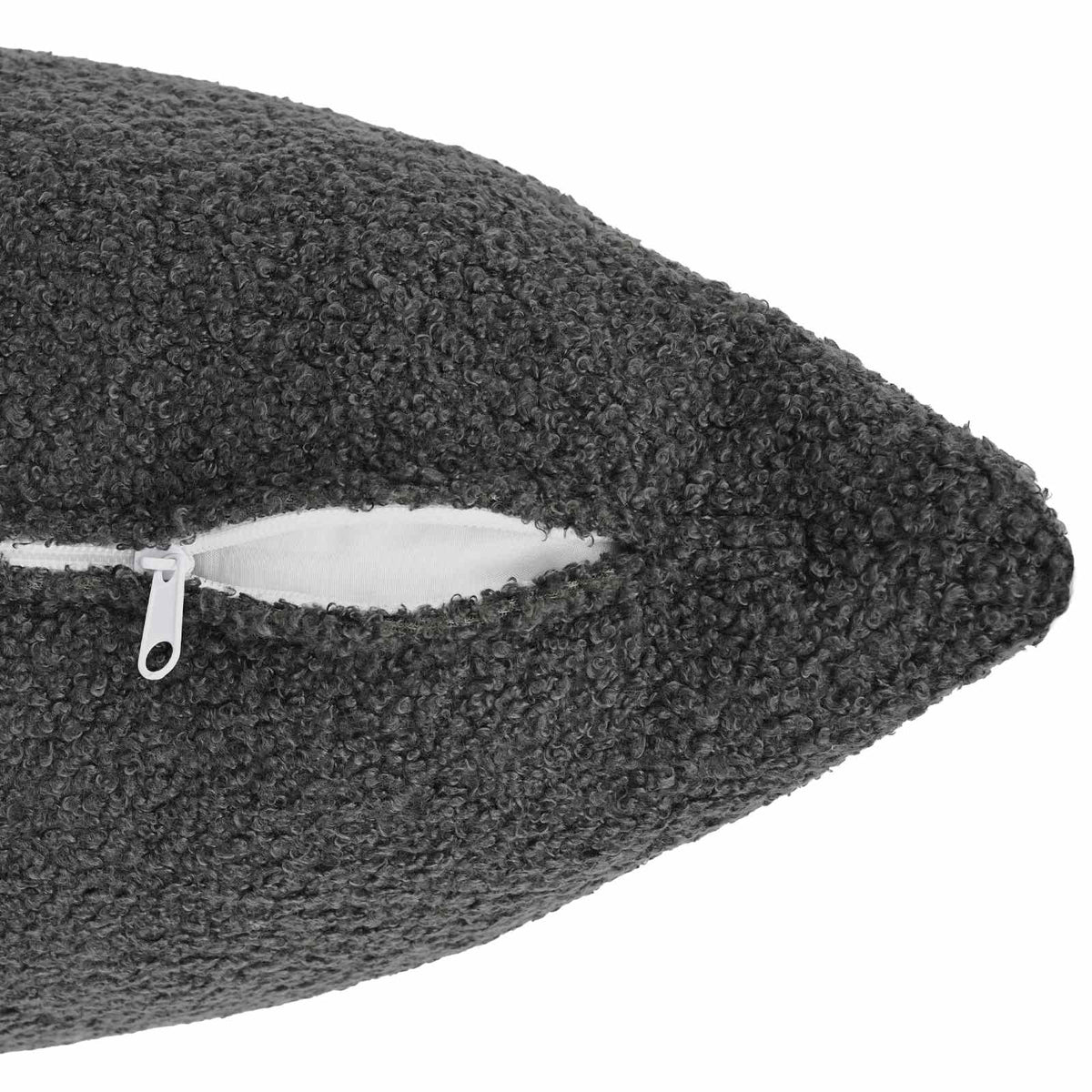 Presvlaka za jastuk 6 pcs HEERLEN Tamnosiva 30 x 50 cm Bouclé