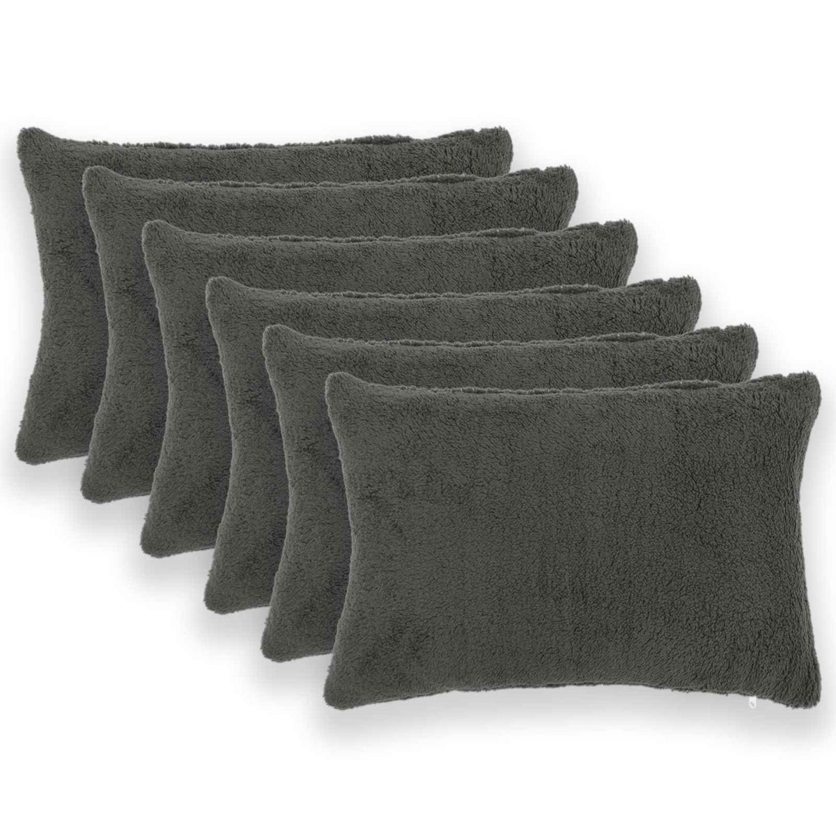 Presvlaka za jastuk 6 pcs HEERLEN Tamnosiva 30 x 50 cm Bouclé