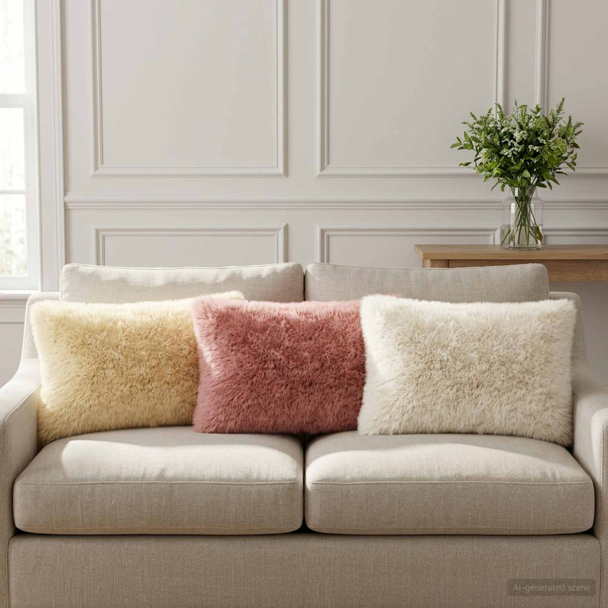 Presvlaka za jastuk 6 pcs HEERLEN Ružičasta 40 x 60 cm PV flis