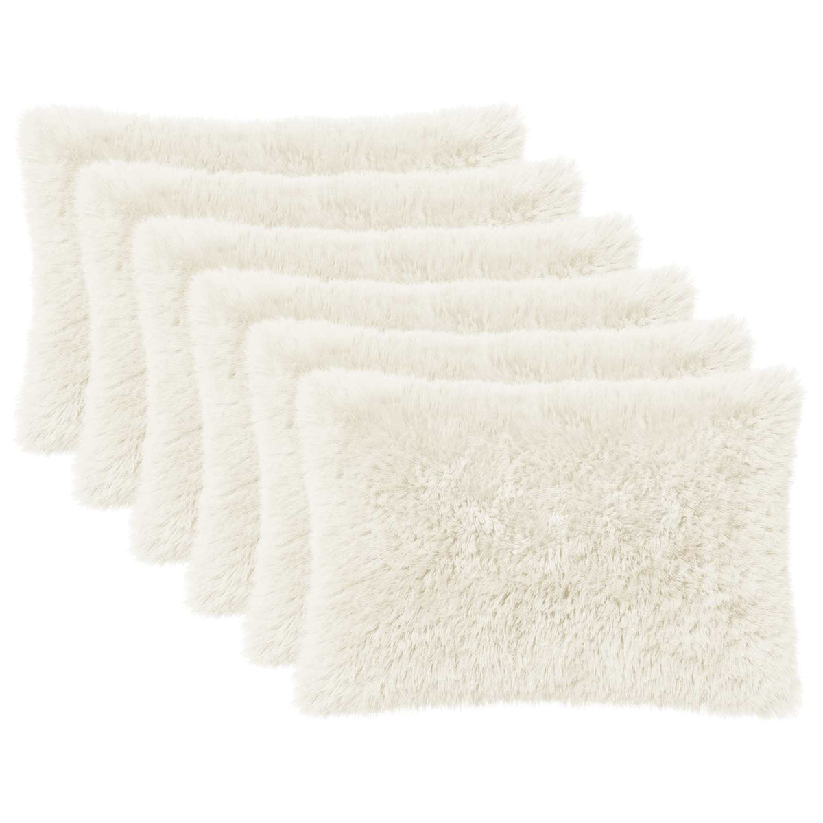 Presvlaka za jastuk 6 pcs HEERLEN Bijela 30 x 50 cm PV flis