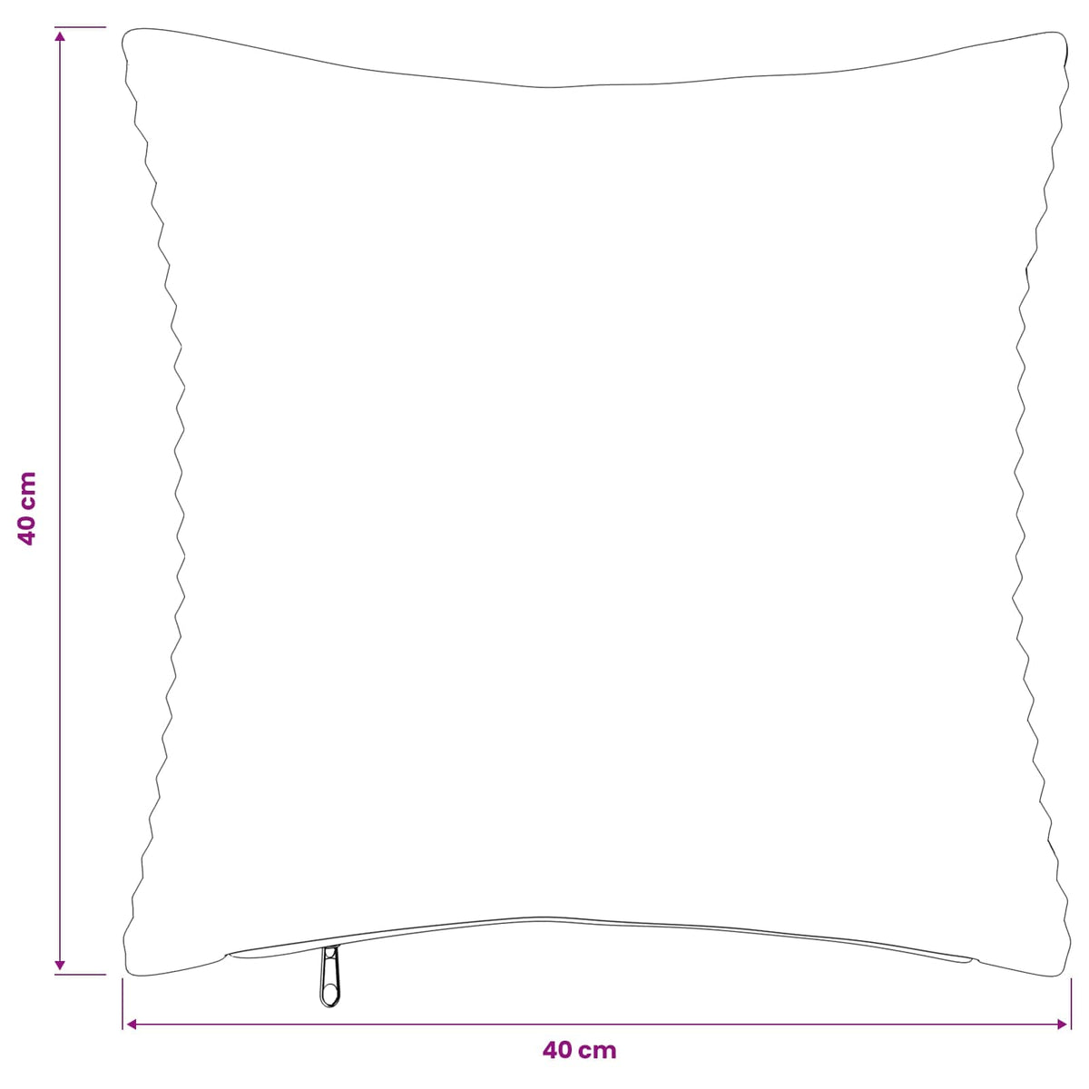 Presvlaka za jastuk 6 pcs HEERLEN Krem 40 x 40 cm Kord