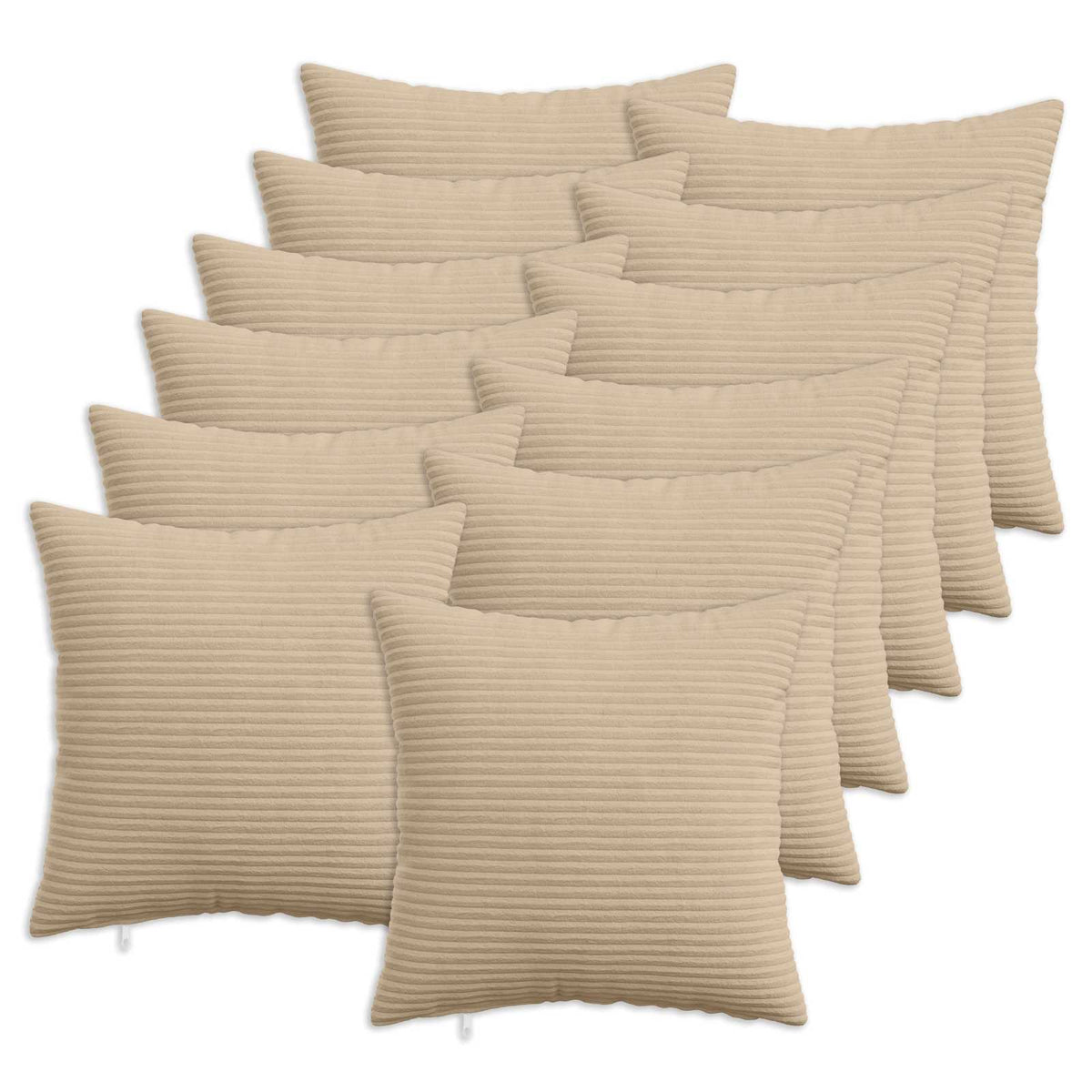 Presvlaka za jastuk 12 pcs HEERLEN Sivosmeđa 40 x 40 cm Kord