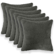 Presvlaka za jastuk 6 pcs HEERLEN Tamnosiva 40 x 40 cm Bouclé