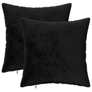 Presvlaka za jastuk 2 pcs HEERLEN Crna 40 x 40 cm Flanel
