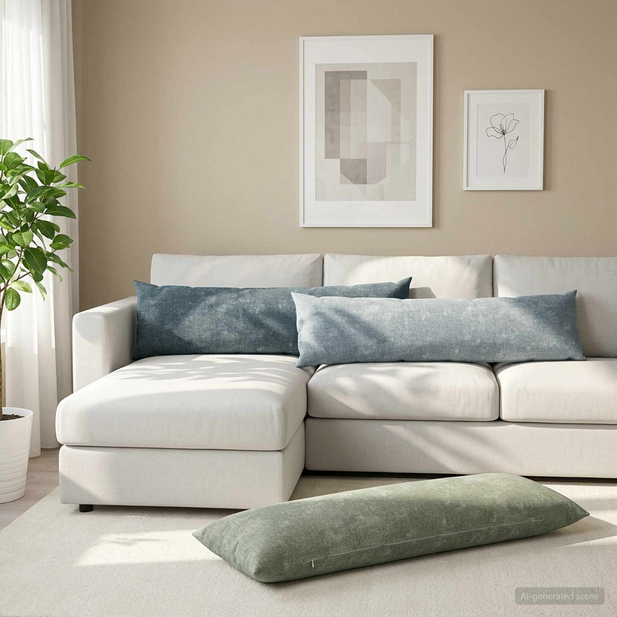 Jastuk HEERLEN Svjetloplava 40 x 145 cm Tkaničina Chenille