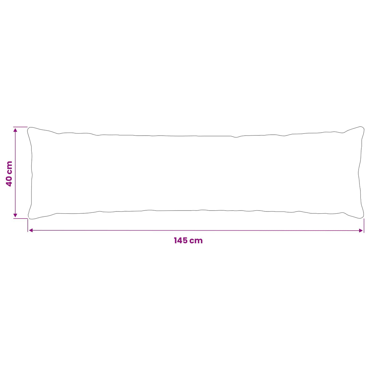 Presvlaka za jastuk 2 pcs HEERLEN Crna 40 x 145 cm Poliester