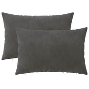 Presvlaka za jastuk 2 pcs HEERLEN Tamnosiva 40 x 60 cm Baršun