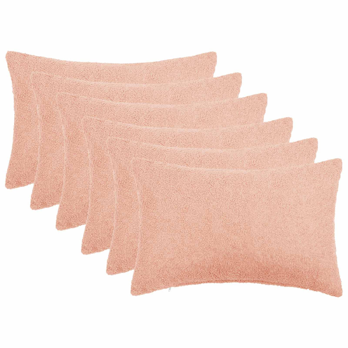 Presvlaka za jastuk 6 pcs HEERLEN Ružičasta 40 x 60 cm Bouclé