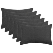 Presvlaka za jastuk 6 pcs HEERLEN Tamnosiva 40 x 60 cm Bouclé