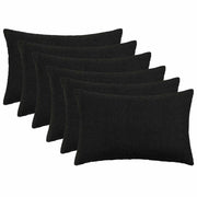 Presvlaka za jastuk 6 pcs HEERLEN Crna 40 x 60 cm Bouclé