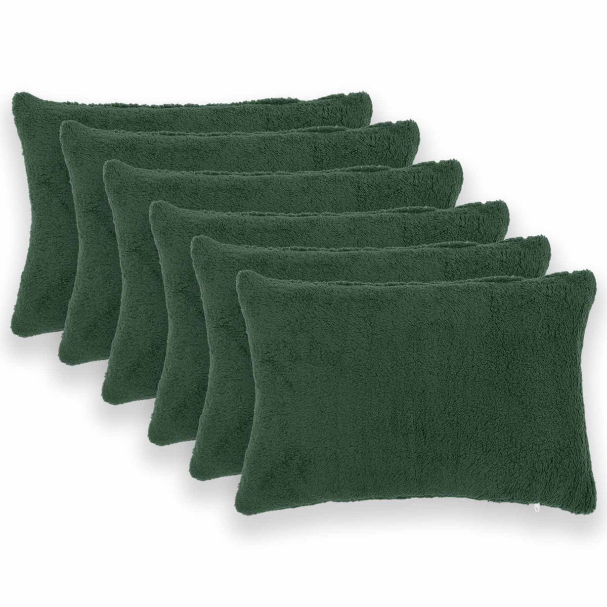 Presvlaka za jastuk 6 pcs HEERLEN Tamnozelena 40 x 60 cm Bouclé