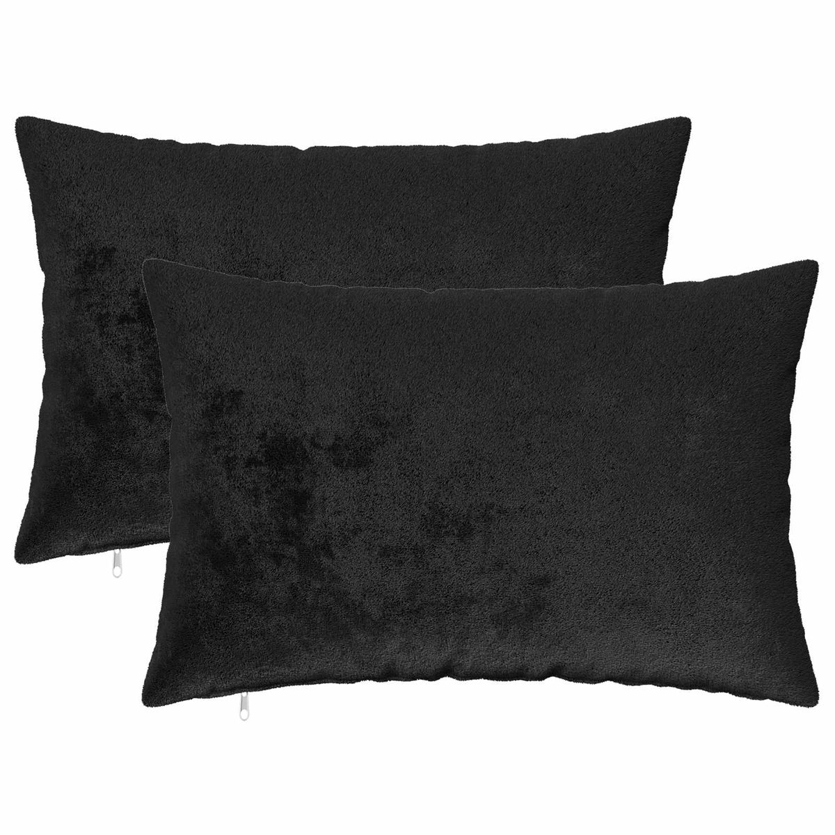 Presvlaka za jastuk 2 pcs HEERLEN Crna 40 x 60 cm Flanel