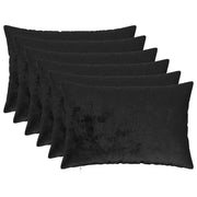 Presvlaka za jastuk 6 pcs HEERLEN Crna 40 x 60 cm Flanel