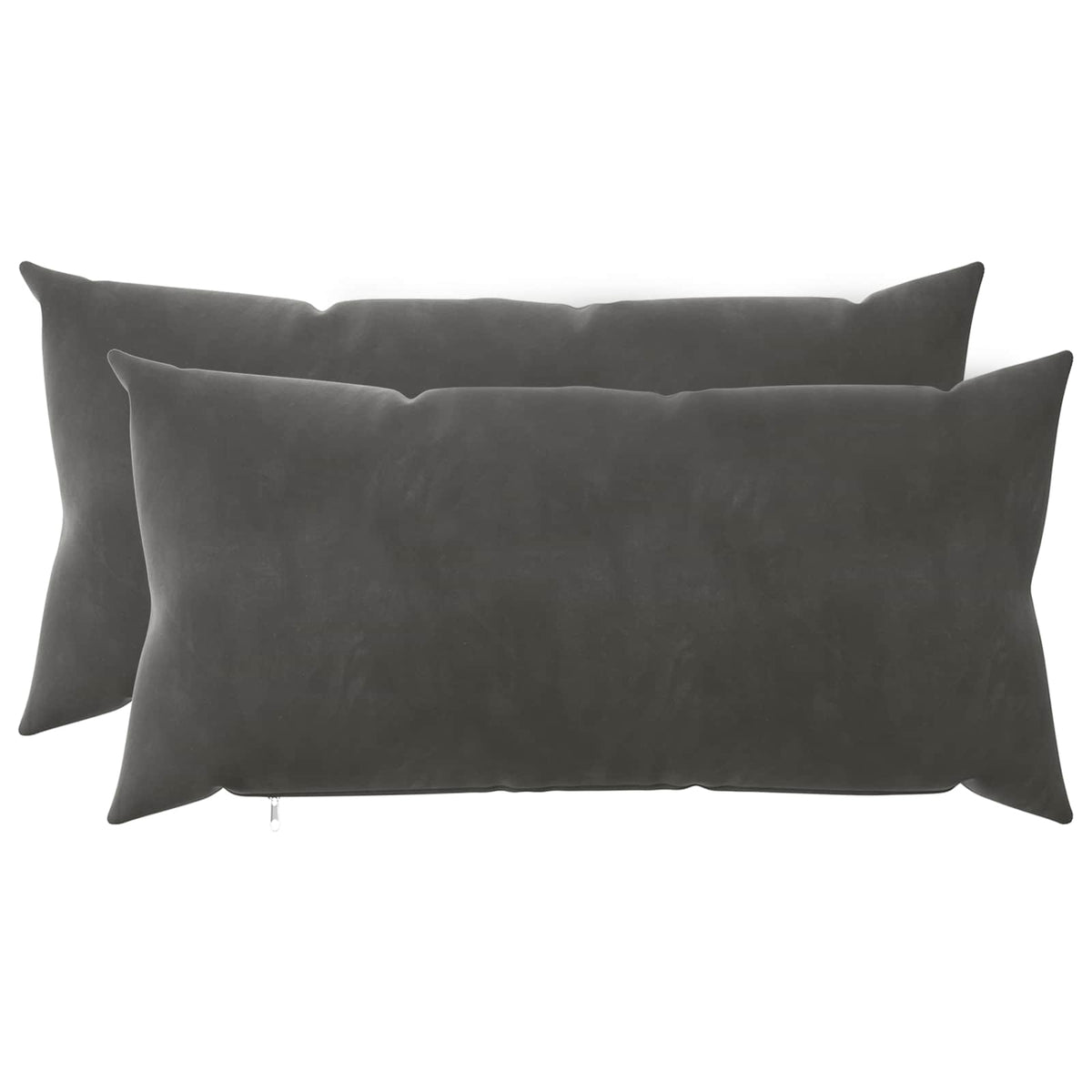 Presvlaka za jastuk 2 pcs HEERLEN Tamnosiva 40 x 80 cm Baršun