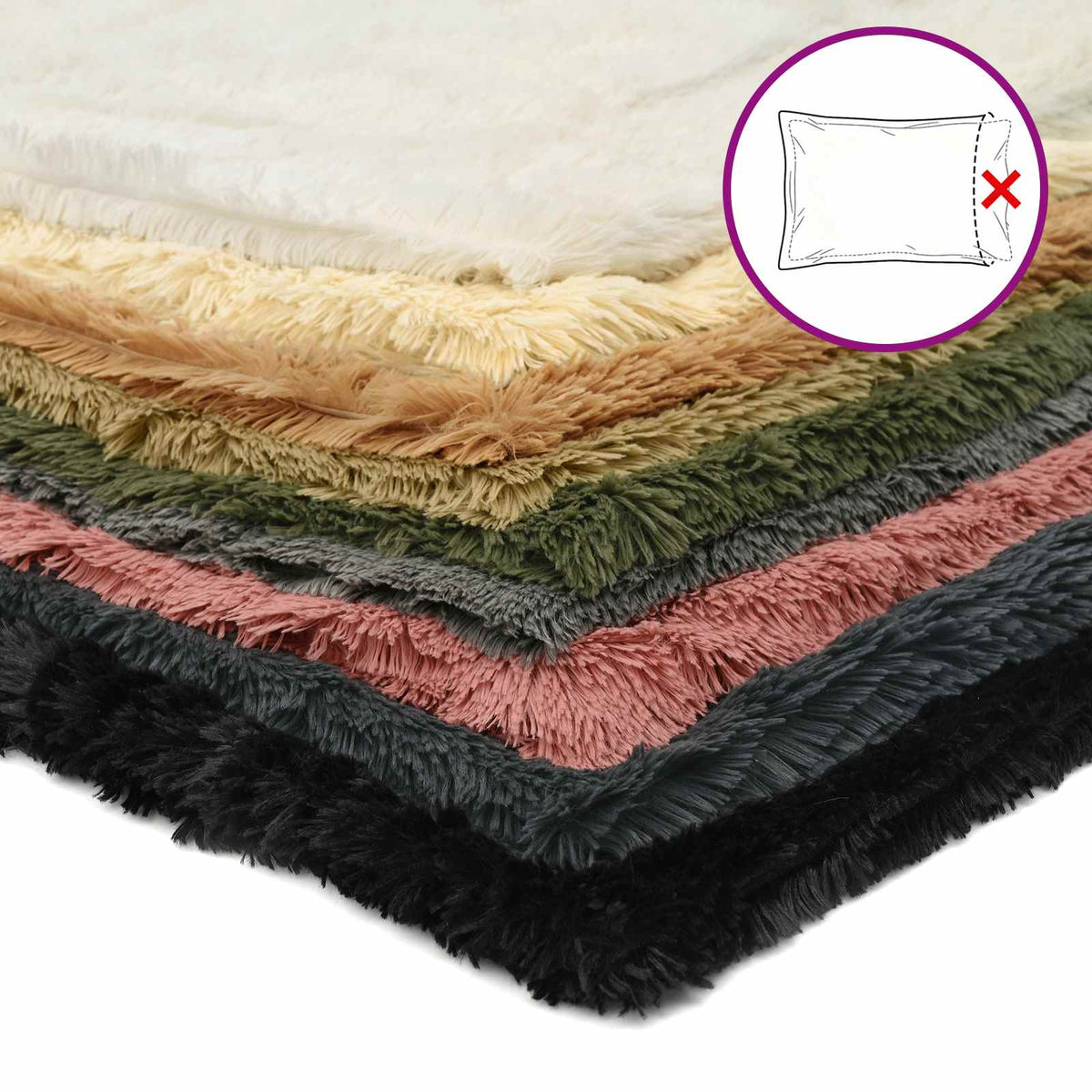 Presvlaka za jastuk 12 pcs HEERLEN Svjetlosiva 40 x 80 cm