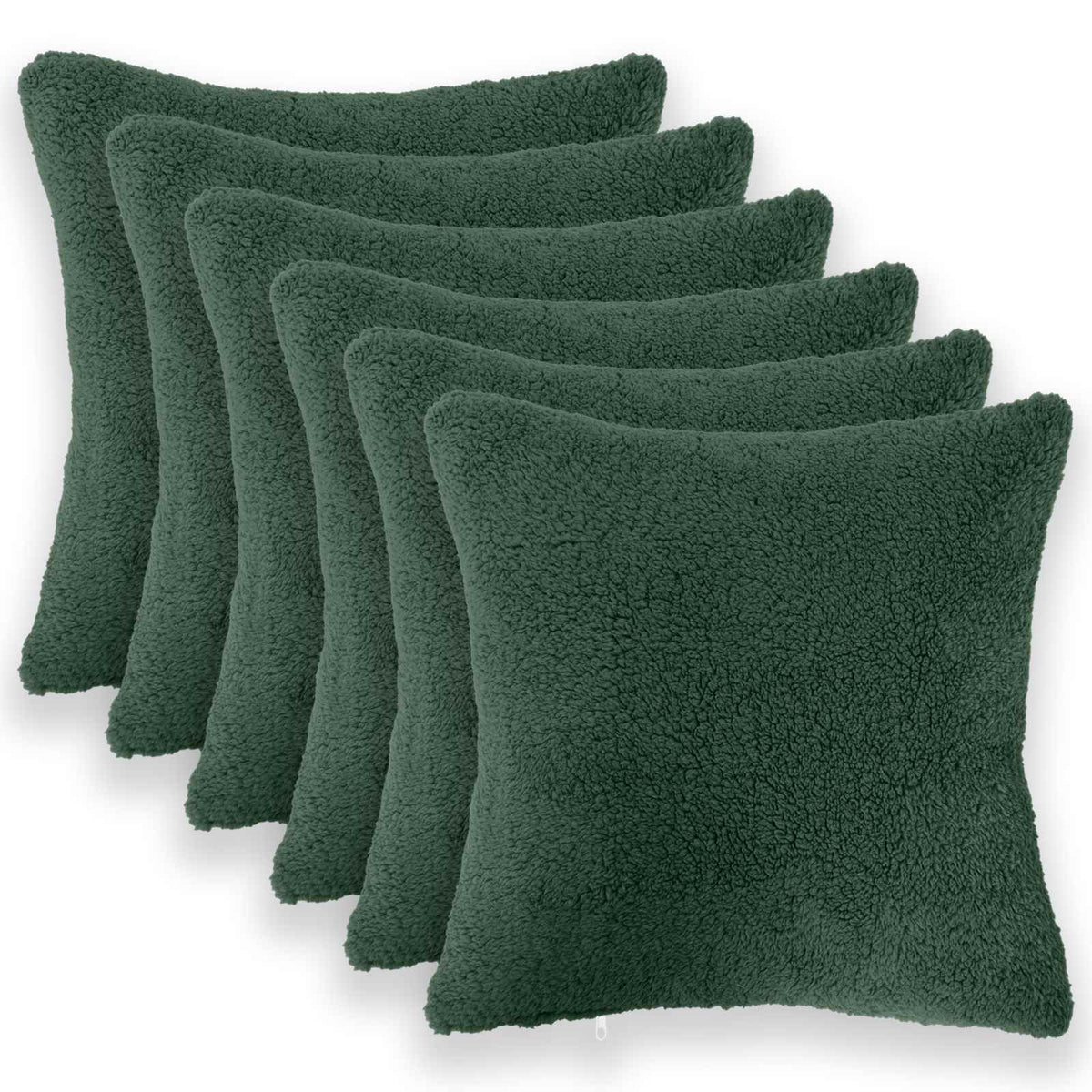 Presvlaka za jastuk 6 pcs HEERLEN Tamnozelena 45 x 45 cm Bouclé