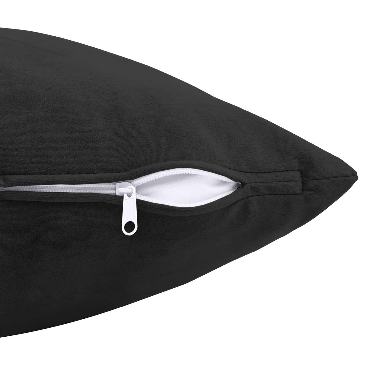 Presvlaka za jastuk 6 pcs HEERLEN Crna 50 x 80 cm Baršun