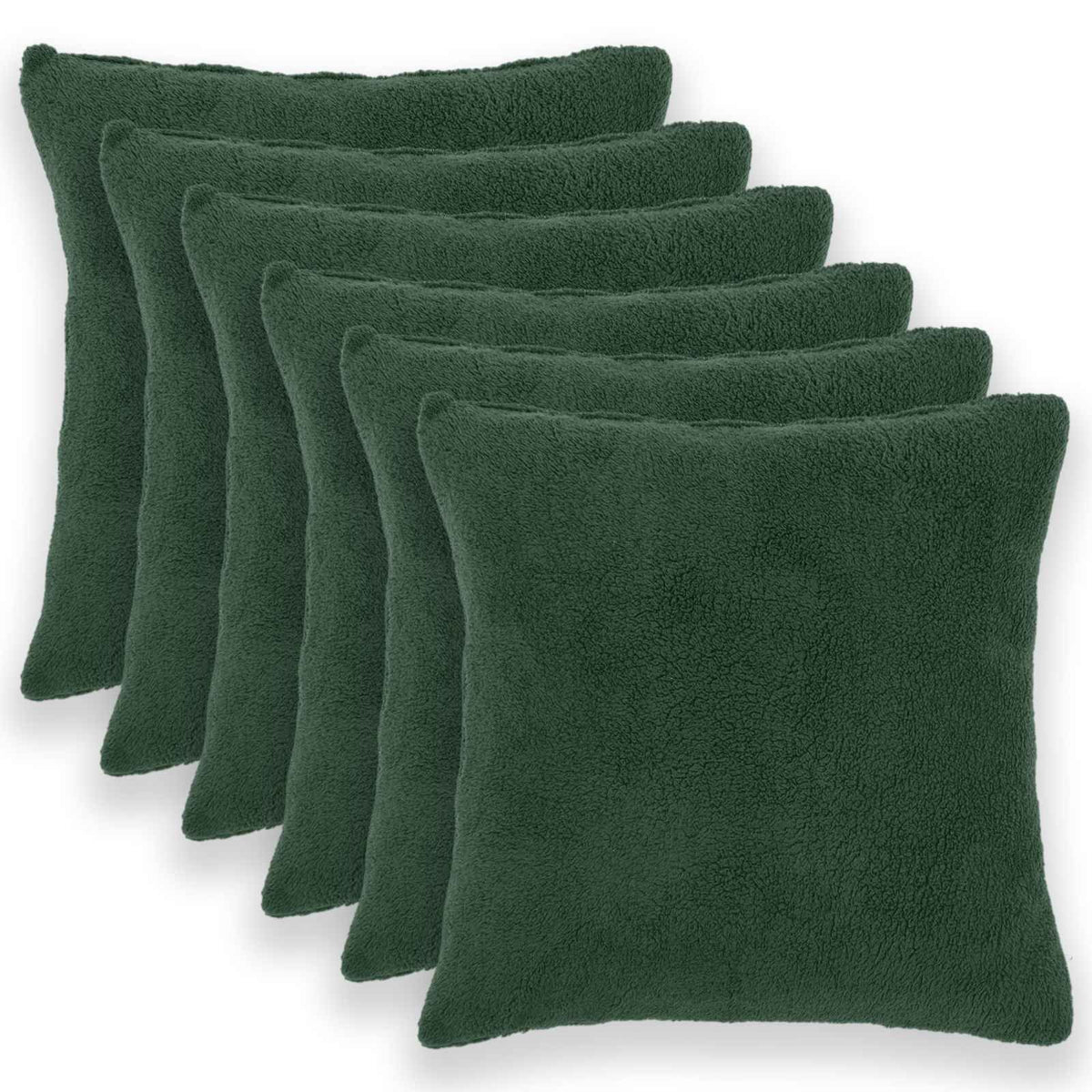 Presvlaka za jastuk 6 pcs HEERLEN Tamnozelena 60 x 60 cm Bouclé