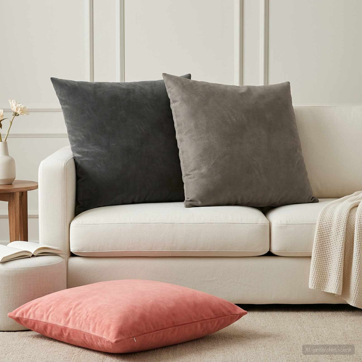 Presvlaka za jastuk 2 pcs HEERLEN Ružičasta 80 x 80 cm Baršun