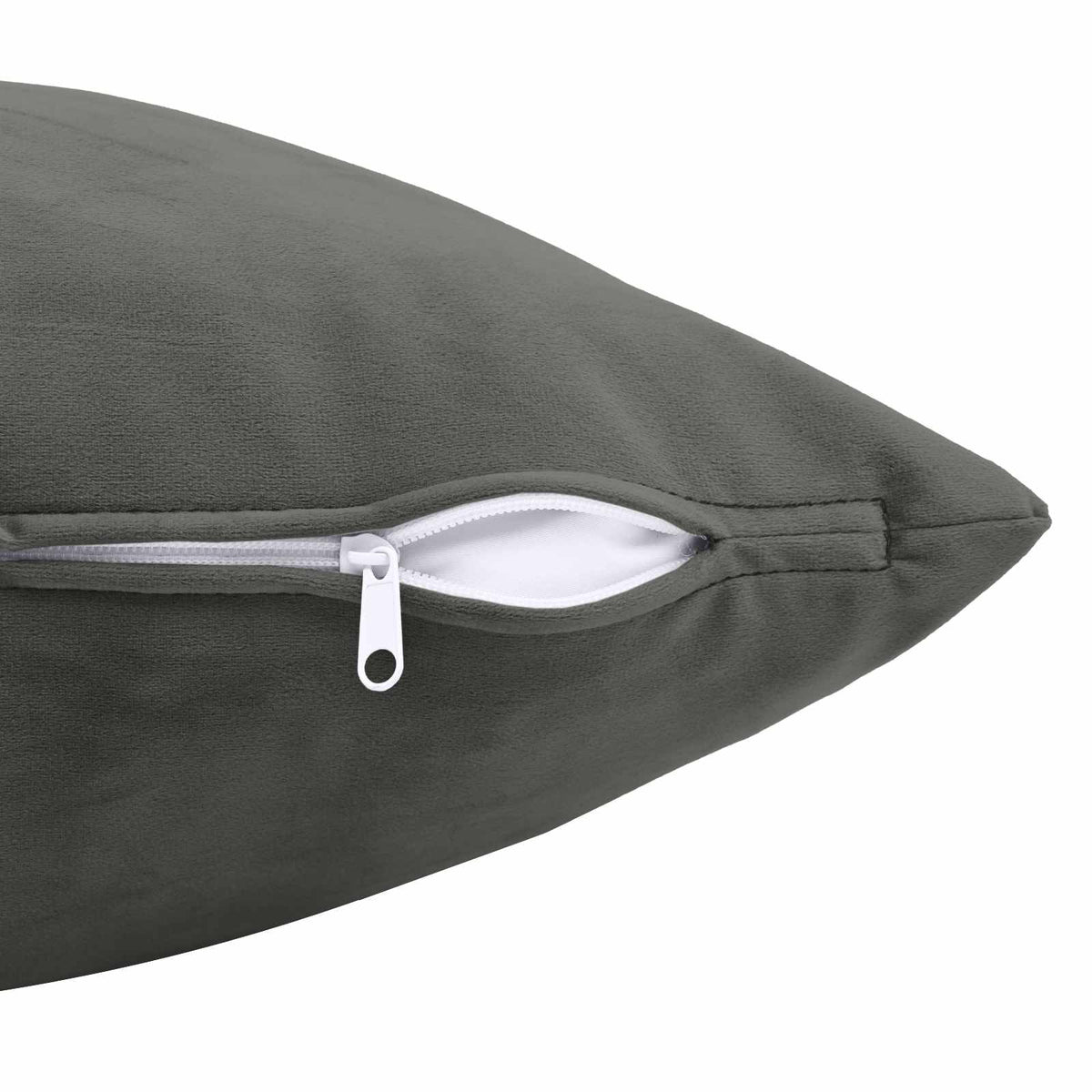 Presvlaka za jastuk 6 pcs HEERLEN Tamnosiva 65 x 65 cm Baršun