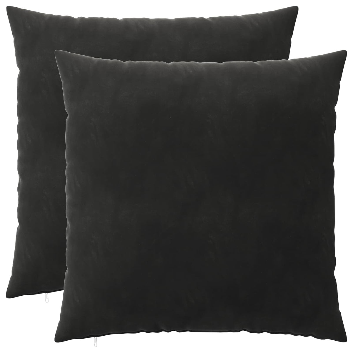 Presvlaka za jastuk 2 pcs HEERLEN Crna 65 x 65 cm Baršun