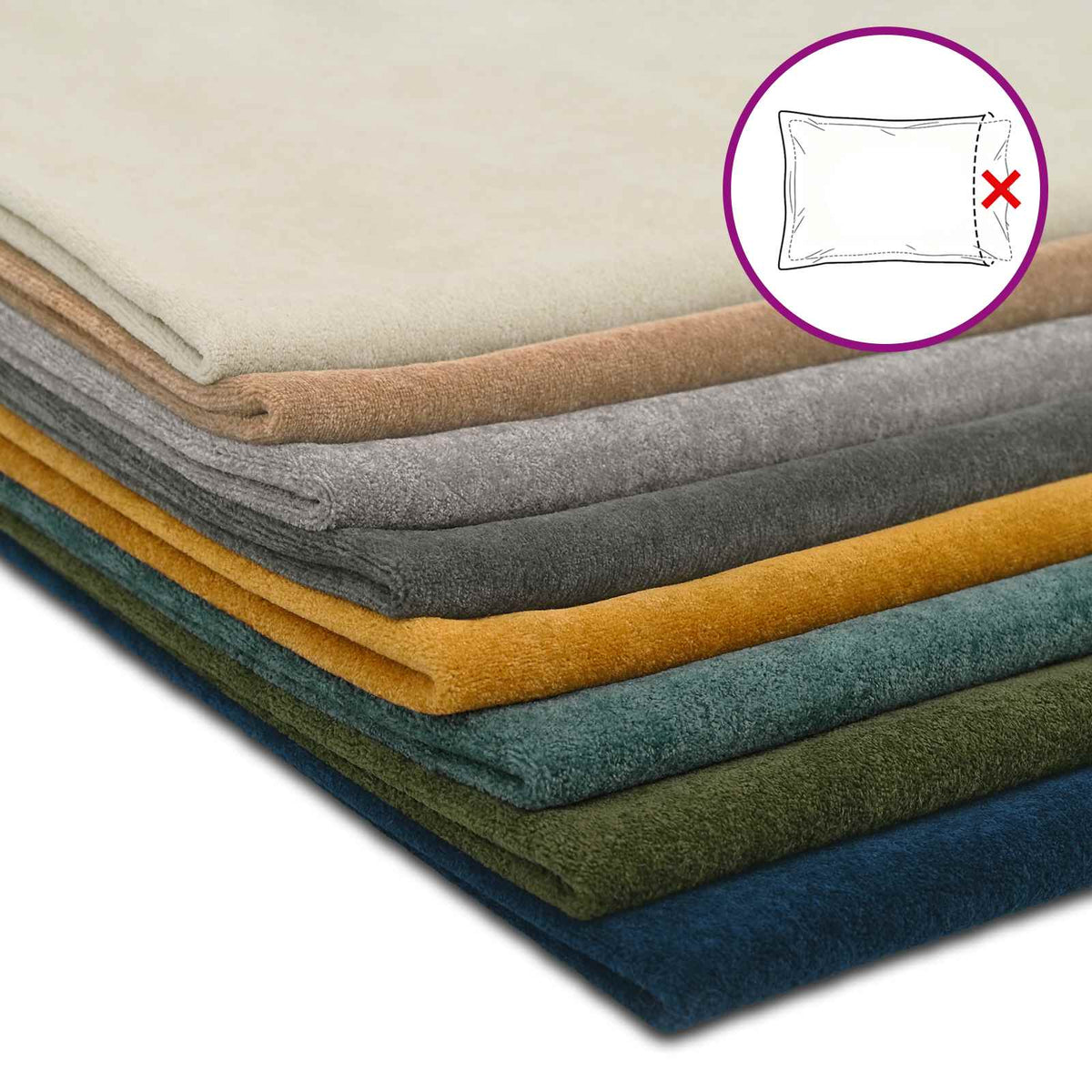 Presvlaka za jastuk 6 pcs HEERLEN Morska plava 65 x 65 cm