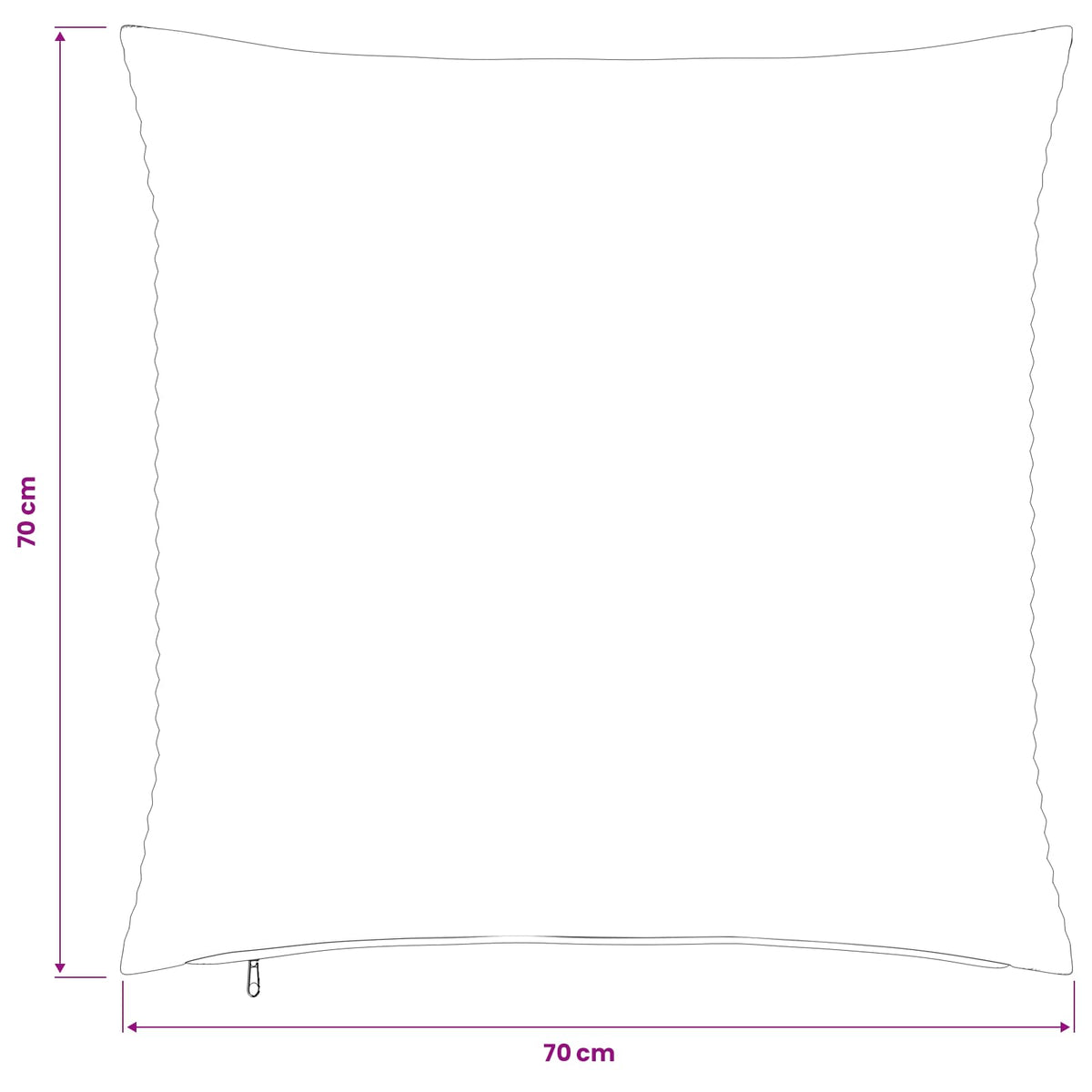 Presvlaka za jastuk 2 pcs HEERLEN Plava 70 x 70 cm Kord