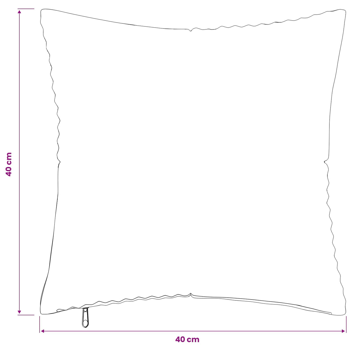 Presvlaka za jastuk 6 pcs ALMELO Krem 40 x 40 cm Kord