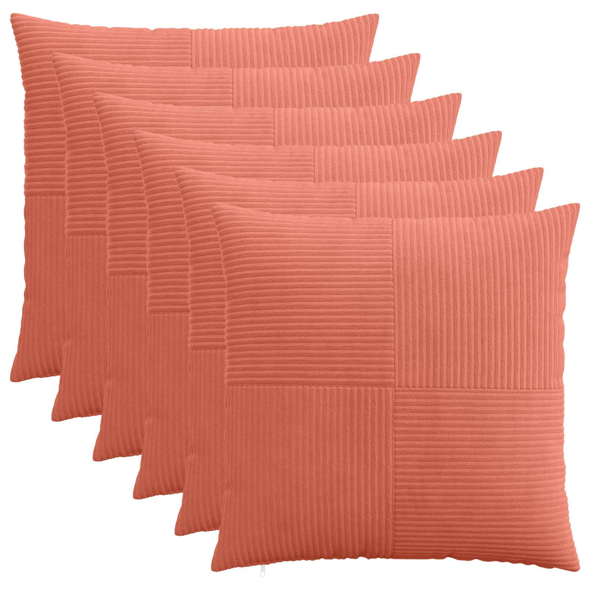 Presvlaka za jastuk 6 pcs ALMELO Crvena narančasta 60 x 60 cm