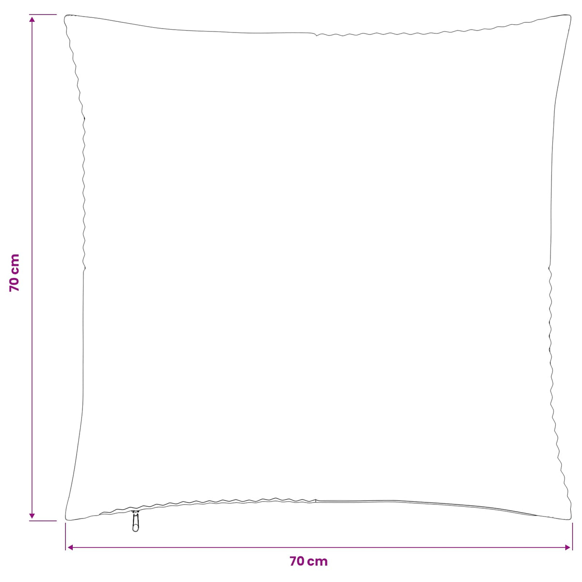 Presvlaka za jastuk 2 pcs ALMELO Krem 70 x 70 cm Kord