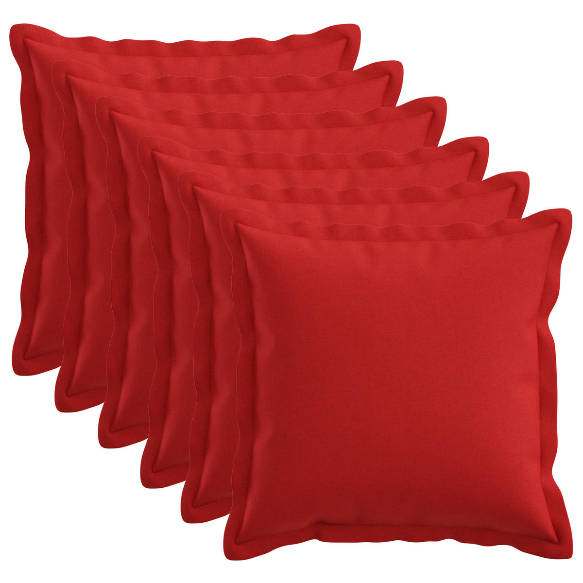 Presvlaka za jastuk 6 pcs HOUTEN Crvena 30 x 30 cm Umjetni lan