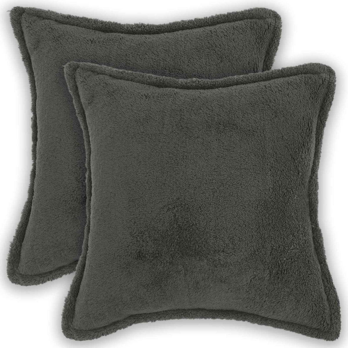 Presvlaka za jastuk 2 pcs HOUTEN Tamnosiva 30 x 30 cm Bouclé