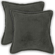 Presvlaka za jastuk 2 pcs HOUTEN Tamnosiva 30 x 30 cm Bouclé