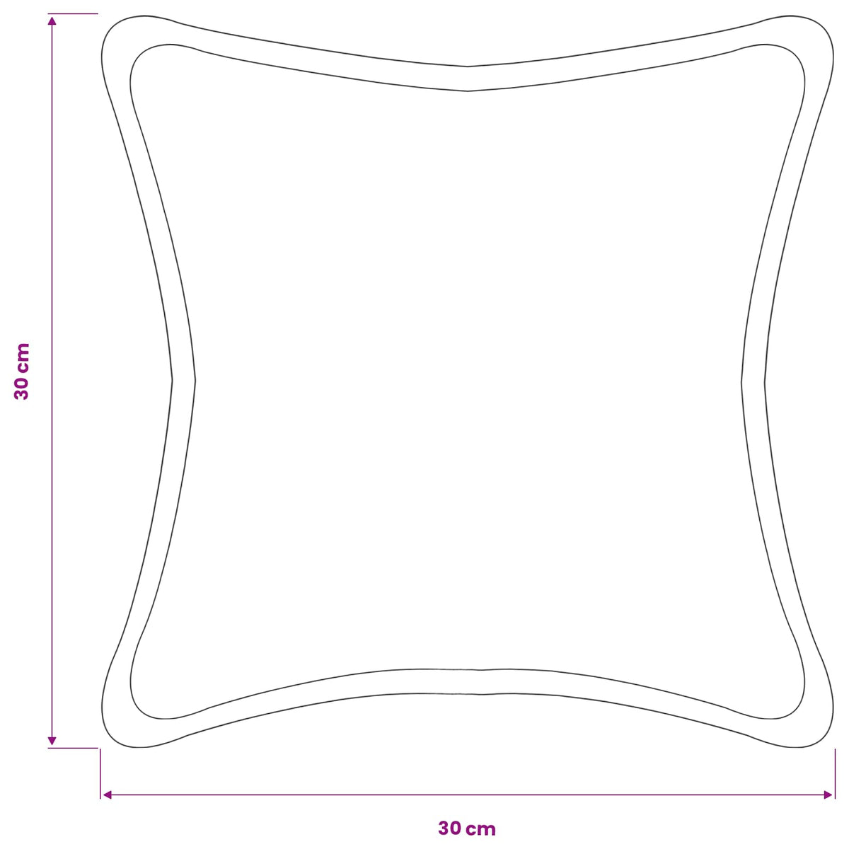Presvlaka za jastuk 2 pcs HOUTEN Tamnosiva 30 x 30 cm Bouclé