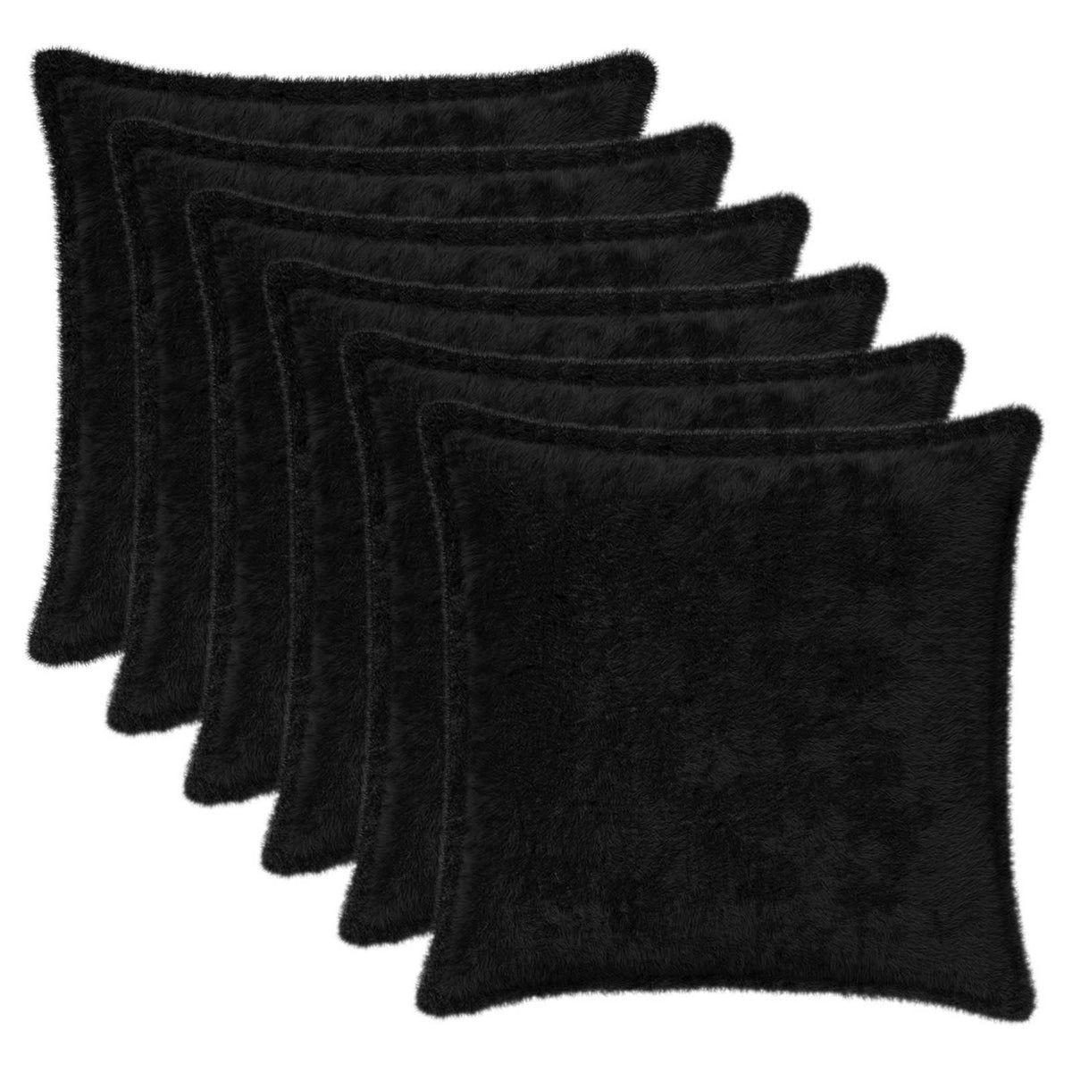 Presvlaka za jastuk 6 kom. HOUTEN Crna 30 x 30 cm